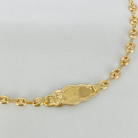 Pulso Placa Nube Angel GC Oro amarillo 18k 2,10 Gr / 3,3 mm / 15,5 Cm *