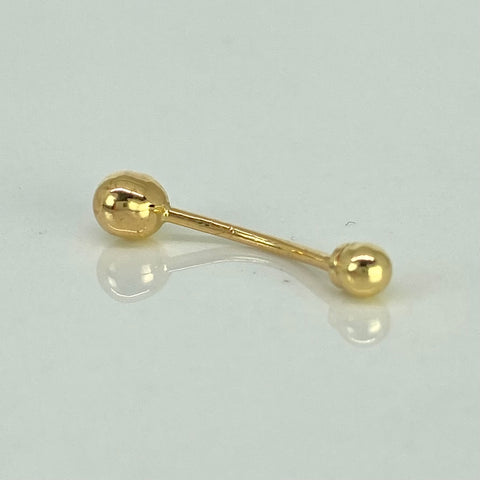 Piercing Bolas / Oro Amarillo 18k (Joya) / 0,41 gr / 3/4mm / (Ombligo) *