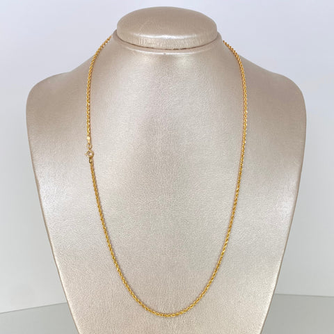 Cadena ● Lazo Oro amarillo 18k +1 / 3,5 Gr / 2,5 mm / 50 Cm *