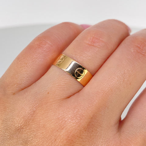 Anillo Tornillos CT Oro amarillo / Talla 7 / 1,7 Gr / 5,5 mm *