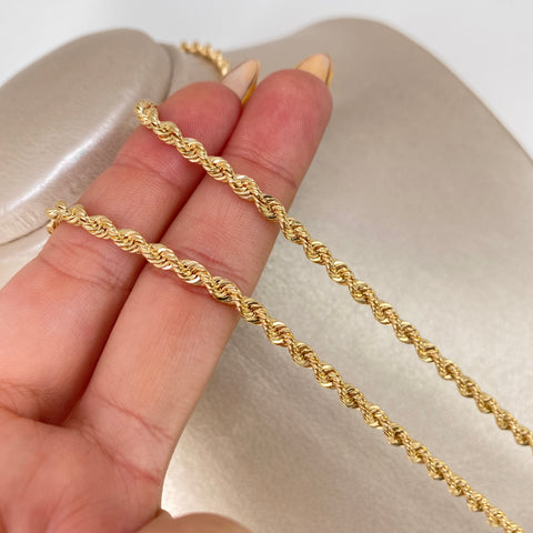 Cadena ● Lazo Oro amarillo 18k +1 / 10,09 Gr / 3,5 mm / 60 Cm †