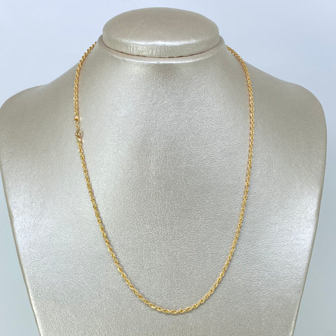 Cadena ● Lazo Oro amarillo 18k +1 / 2,09 Gr / 2 mm / 45 Cm *