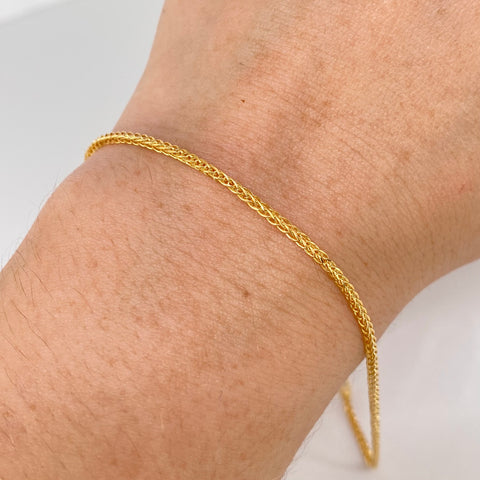 Pulso ● Franco Oro amarillo 18k +2 / 1,35 Gr / 1,7 mm / 20,6 Cm *