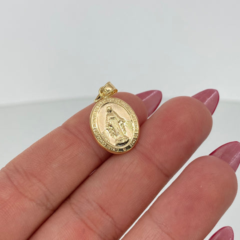 Dije Virgen Milagrosa Oro amarillo 1,05 Gr / 2,5 Cm †