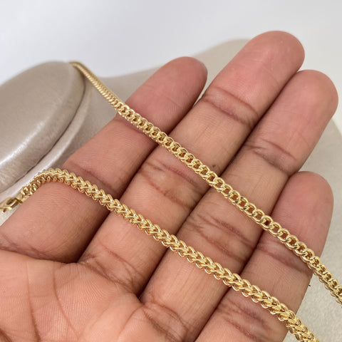 Cadena ● Franco Oro amarillo 18k +2 / 13,12 Gr / 3 mm / 60 Cm †