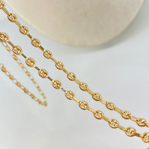 Cadena GC Diamantado Oro amarillo 18k 7,60 Gr / 3,5 mm / 61 Cm *