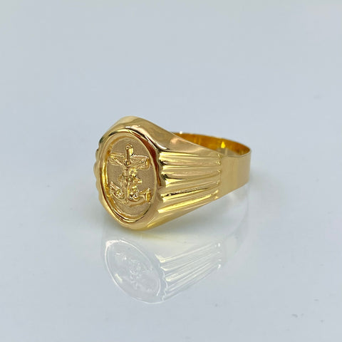 Anillo Ancla Oro amarillo 18k / Talla 11 / 2,62 Gr
