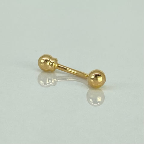Piercing Bolas / Oro Amarillo 18k (Joya) / 0,32gr / 3mm / (Ceja) *