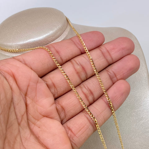 Cadena ● Cubana Oro amarillo 18k 3,2 Gr / 2,3 mm / 45 Cm *