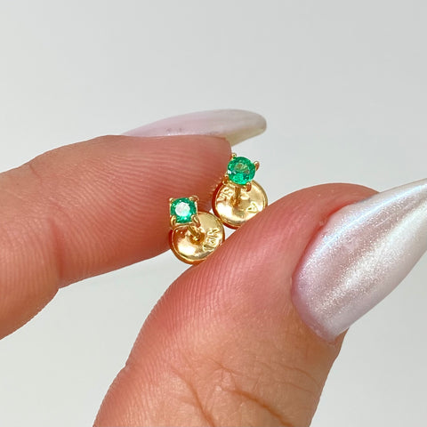 Topos Esmeraldas 14PTS  Oro amarillo 18k 0,5 Gr / 2,5 mm *