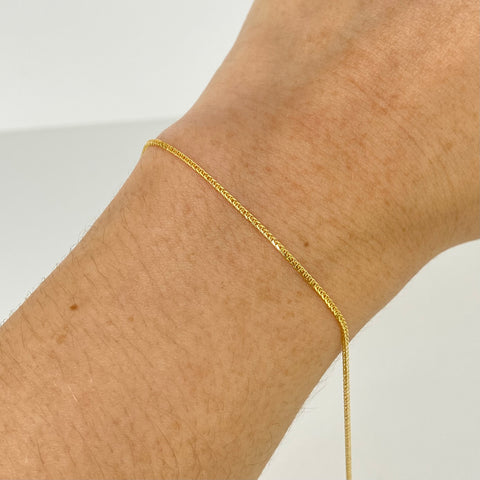 Pulso ● Franco Oro amarillo 18k +2 / 0,8 Gr / 1 mm / 19 Cm