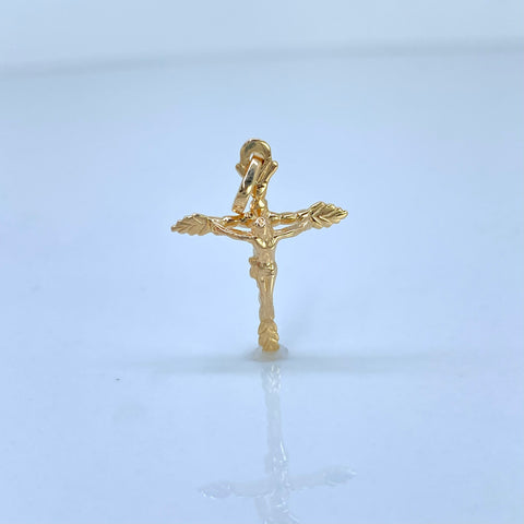 Dije Cruz Cristo Oro amarillo 18k 1,38 Gr / 2,6 Cm †
