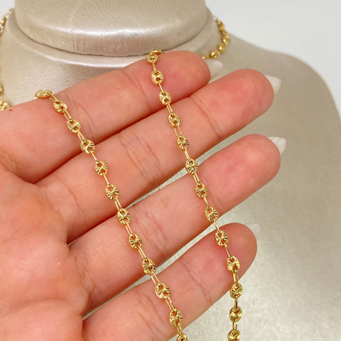Cadena GC Diamantado Oro amarillo 18k 5,76 Gr / 3,3 mm / 45 Cm †