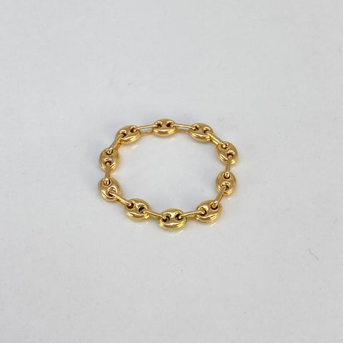 Anillo GC 10 Eslabones Oro amarillo 18k / Talla 8 Hasta 10 / 0,75 Gr / 3,3 mm