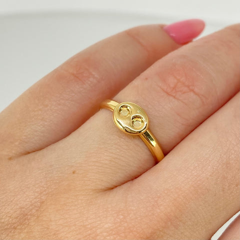 Anillo GC Oro amarillo 18k / Talla 6 1/2 / 0,95 Gr *