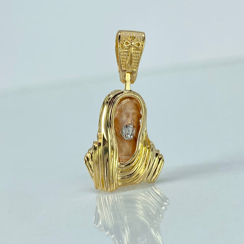 Dije Rostro Jesus Tres oros 3,66 Gr / 2,8 Cm †
