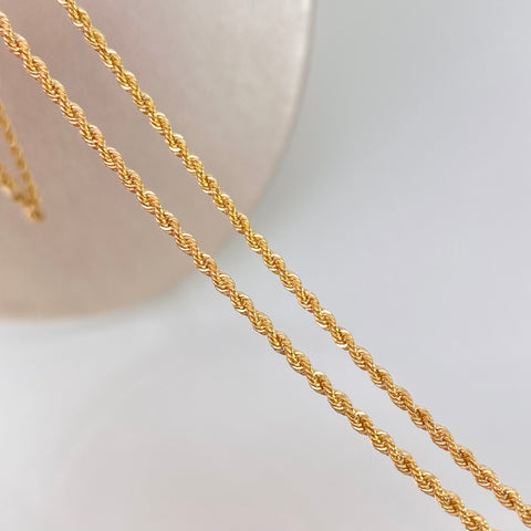 Cadena ● Lazo Oro amarillo 18k +1 / 2,63 Gr / 1,6 mm / 50 Cm *