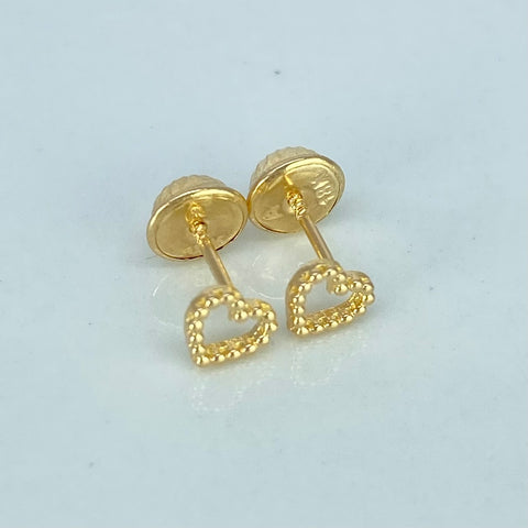 Topos Corazon Punteados Oro amarillo 0,55 Gr / 5 mm †