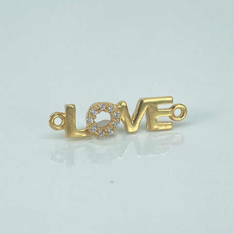 Herraje Love Circones Blancos Oro amarillo 18k 0,8 Gr / 2 Cm  *