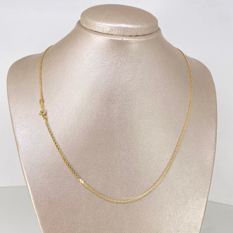 Cadena ● China Oro amarillo 18k 2,18 Gr / 1,6 mm / 50 Cm