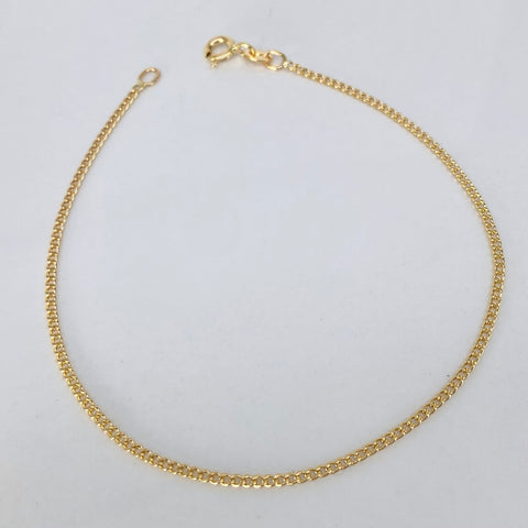 Pulso ● Cubano Oro amarillo 18k +1 / 0,82 Gr / 1,4 mm / 19 Cm *