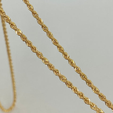 Cadena ● Lazo Oro amarillo 18k +1 / 3,4 Gr / 2,2 mm / 60 Cm *