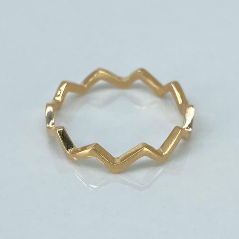 Anillo Ziz Zac Oro amarillo 18k / Talla 6 / 1,30 Gr †