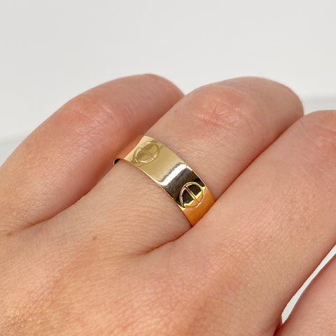 Anillo Tornillos CT Oro amarillo / Talla 7 / 1,66 Gr *