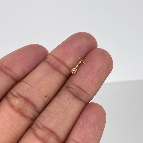 Piercing Estrella Diamantado / Oro Amarillo 18k (Joya) / 4mm / 0,27gr / 0.9cm / (Oreja)