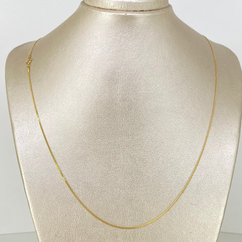 Cadena ● China Oro amarillo 18k 2 Gr / 1 mm / 60 Cm