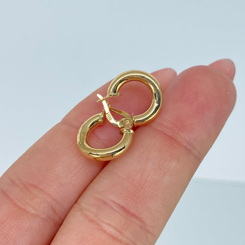 Candongas Lisas Oro amarillo 1,2 Gr / 1,4 Cm *