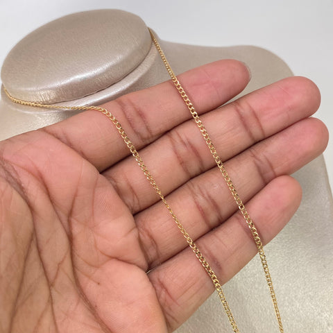 Cadena ● Cubana Oro amarillo 18k 2,33 Gr / 1,7 mm / 50 Cm †