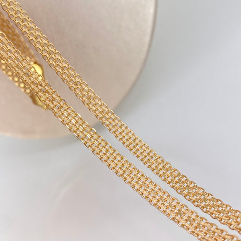 Cadena ● China Oro amarillo 18k 15,3 Gr / 5 mm / 60 Cm *