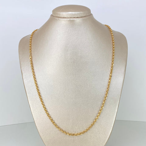 Cadena ● Aro Seguido Oro amarillo 18k 7,9 Gr / 3,6 mm / 60 Cm