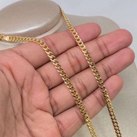 Cadena ● Cubana Oro amarillo 18k 14,5 Gr / 4,5 mm / 50 Cm †