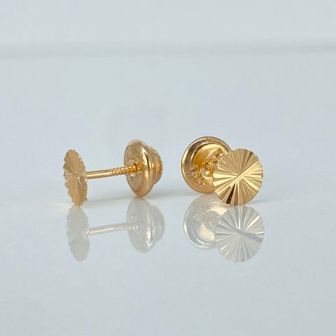 Topos Circulo Diamantado Oro amarillo 18k 0,6 Gr / 5 mm *