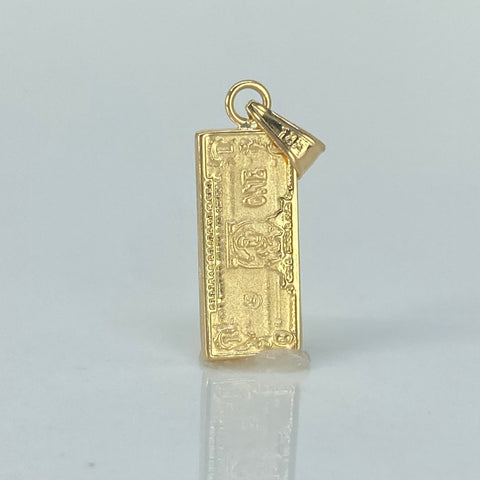 Dije Dolar Oro amarillo 18k 0,82 Gr / 2,2 Cm *
