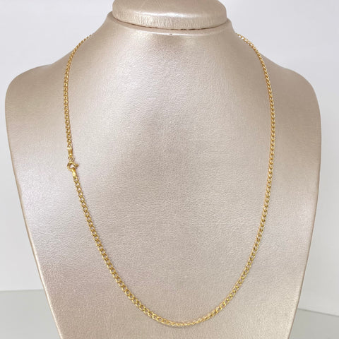 Cadena ● Cubana Oro amarillo 18k 2,68 Gr / 2,5 mm / 50 Cm