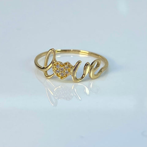 Anillo Anillo Love Circones Blancos Oro amarillo 18k / Talla 6 1/2 / 0,97 Gr