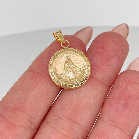 Dije Virgen Milagrosa Oro amarillo 1,27 Gr / 2,7 Cm *