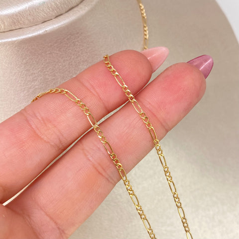 Cadena ● Tres Por Uno 3x1 Oro amarillo 18k 2,2 Gr / 1,8 mm / 50 Cm *