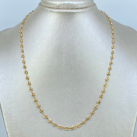 Cadena GC Diamantada Tres oros 18k 6,70 Gr / 3,3 mm / 50 Cm *