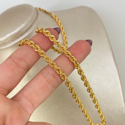 Cadena ● Lazo Oro amarillo 18k +1 / 14,15 Gr / 4,3 mm / 60 Cm *