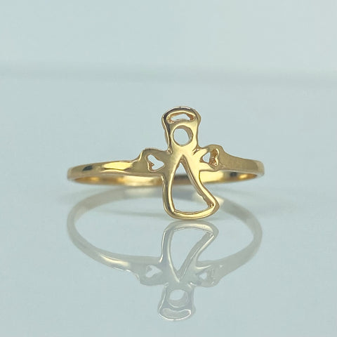 Anillo Angel Oro amarillo 18k / Talla 7 / 1,1 Gr *