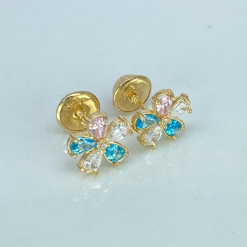 Topos Flor Circones Celestes Rosas Oro amarillo 1 Gr / 7,6 mm †