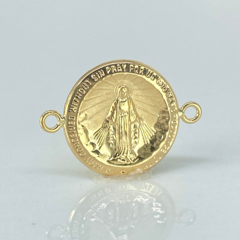 Herraje Virgen Milagrosa Oro amarillo 18k 1,2 Gr / 2,2 Cm *