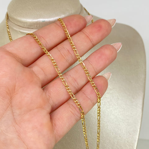 Cadena ● Tres Por Uno 3x1 Oro amarillo 18k 3,19 Gr / 2,3 mm / 50 Cm