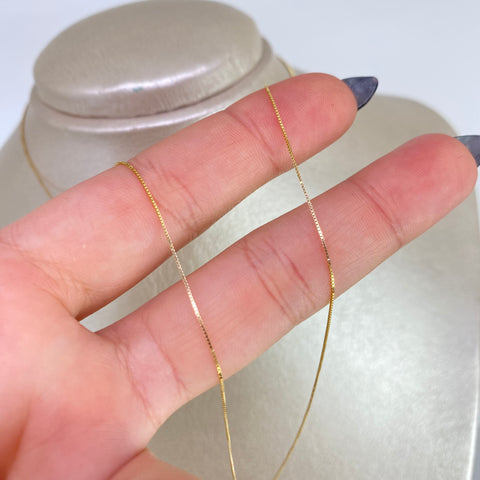 Cadena ● Veneciana Oro amarillo 18k +1 / 0,97 Gr / 0,5 mm / 45 Cm