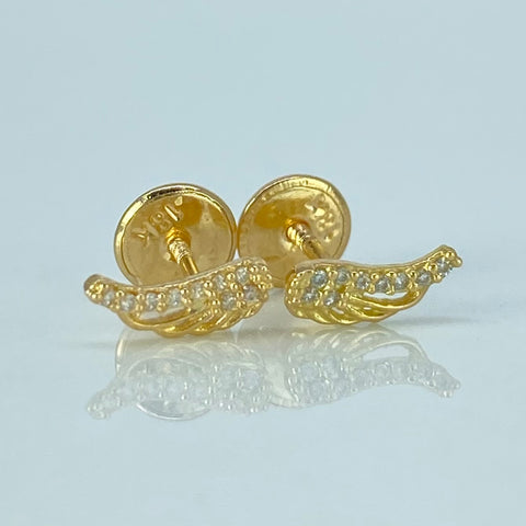 Topos Alas Circones Blancos Oro amarillo 0,65 Gr / 3,3 mm