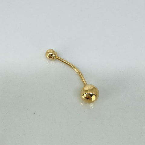 Piercing Bola Lisa 5mm / Oro Amarillo 18k (Joya) / 0,48gr / 2cm / (Ombligo) *